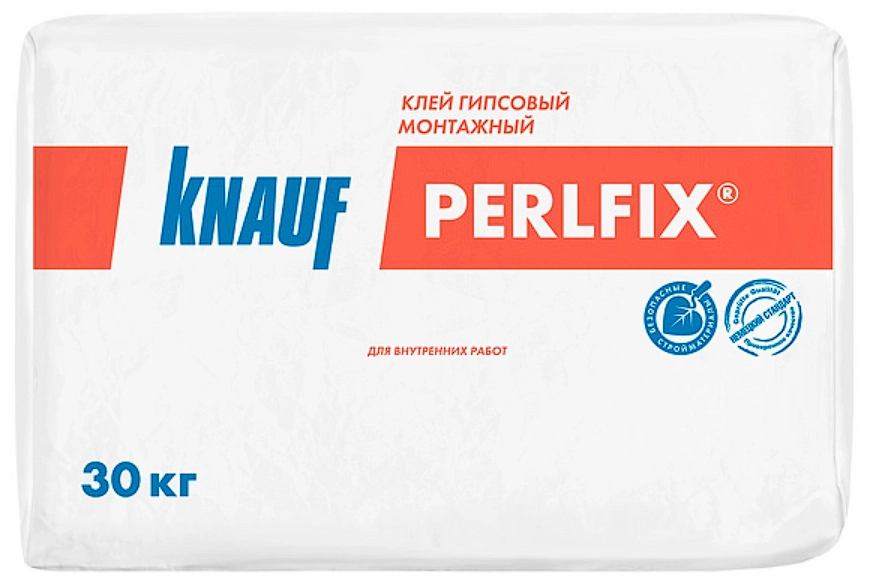 Клей гипсовый монтажный Knauf Перлфикс 30 кг - купить по низкой цене с доставкой по Москве и области от Стройдом