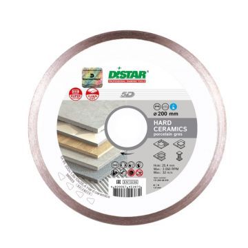 Диск алмазный по керамограниту Distar Hard ceramics 5D 200х25,4х1,6 мм