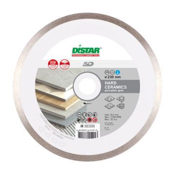 Диск алмазный по керамограниту Distar Hard ceramics 5D 230х25,4х1,6 мм