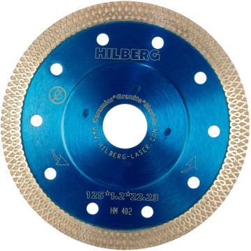 Диск алмазный по керамограниту Hilberg Hard Materials X-type HM402 125x22,23x1,2 мм