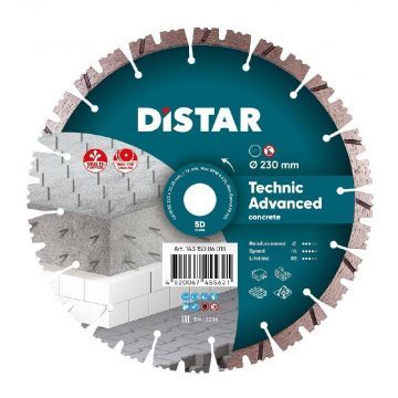 Диск алмазный отрезной по армированному бетону сегментированный Distar Technic Advanced 230х22,23 мм