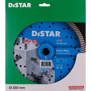 Диск алмазный отрезной по армированному бетону турбо Distar Extra Max 230х22,23 мм