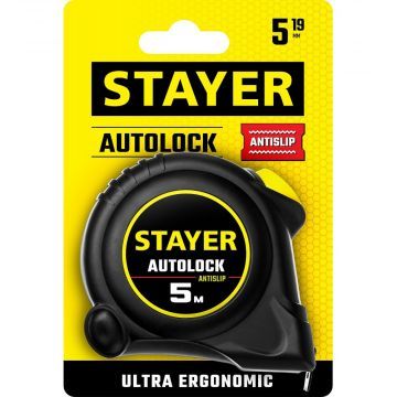 Рулетка с автостопом Stayer AutoLock 5м х 19мм Рулетка с автостопом Stayer AutoLock 5м х 19мм