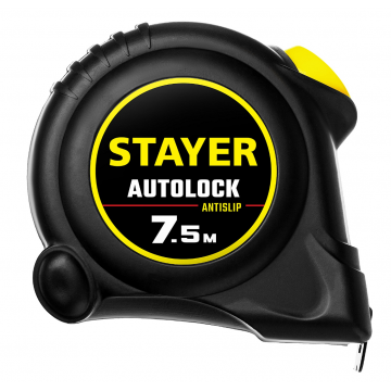 Рулетка с автостопом Stayer AutoLock 7,5м х 25мм Рулетка с автостопом Stayer AutoLock 7,5м х 25мм