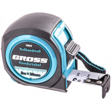 Рулетка с фиксатором Gross Komfortabel  5м х 25мм