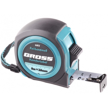 Рулетка с фиксатором Gross Komfortabel  8м х 25мм