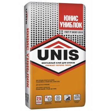 Клей для газобетона Unis Униблок 25 кг