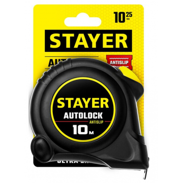Рулетка с автостопом Stayer AutoLock 10м х 25мм