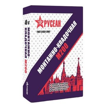 Сухая смесь монтажно-кладочная Русеан М200 40 кг