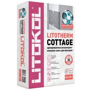 Штукатурно-клеевая смесь универсальная Litokol Litotherm Cottage 25 кг Штукатурно-клеевая смесь универсальная Litokol Litotherm Cottage 25 кг