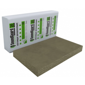 Звукоизоляция SoundGuard ЭкоАкустик 80 1250х600х20 мм 7.5 м2