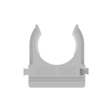 Держатель-клипса для труб и гофры DKC серая d20 мм (100 шт)